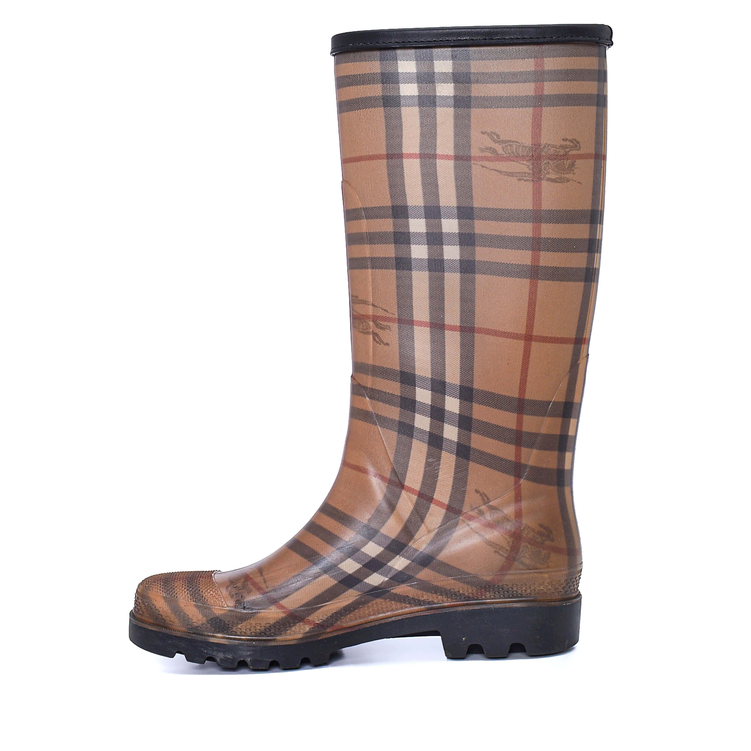 Burberry - Classic House Check Rubber Rain Boots